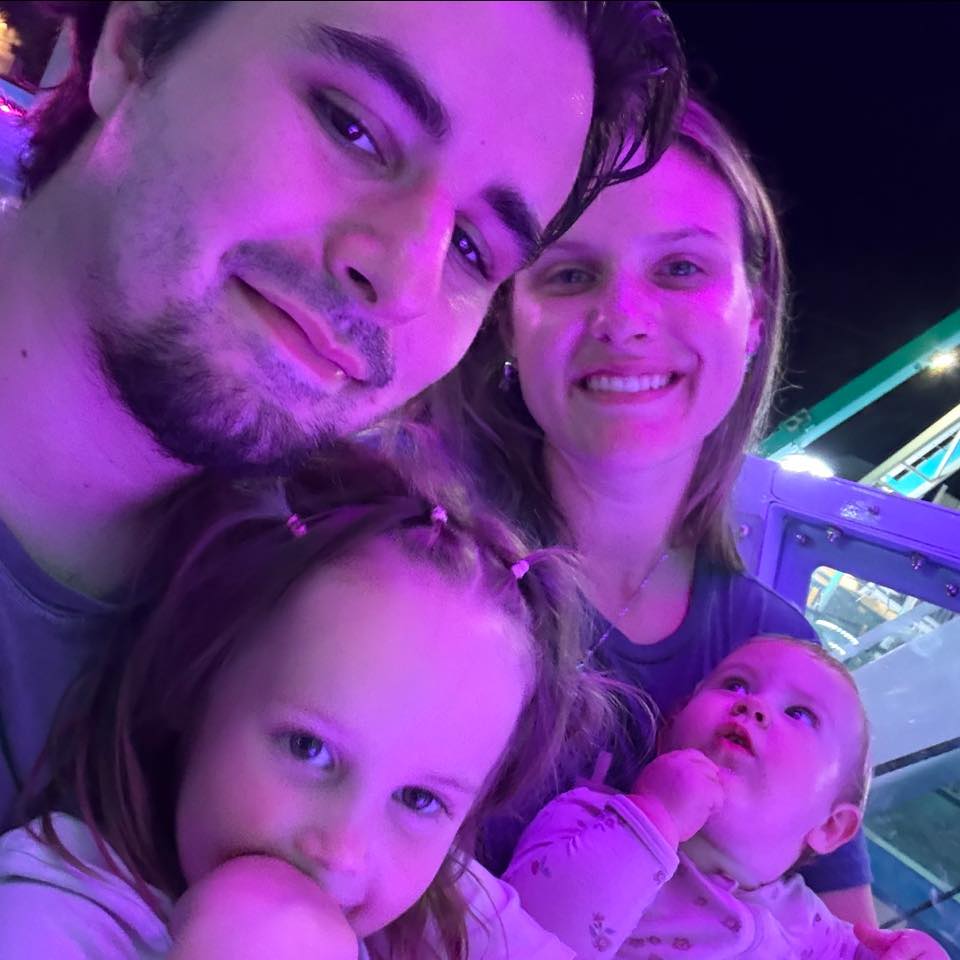 Brodrick, founder of Seastream Softwash, with his family