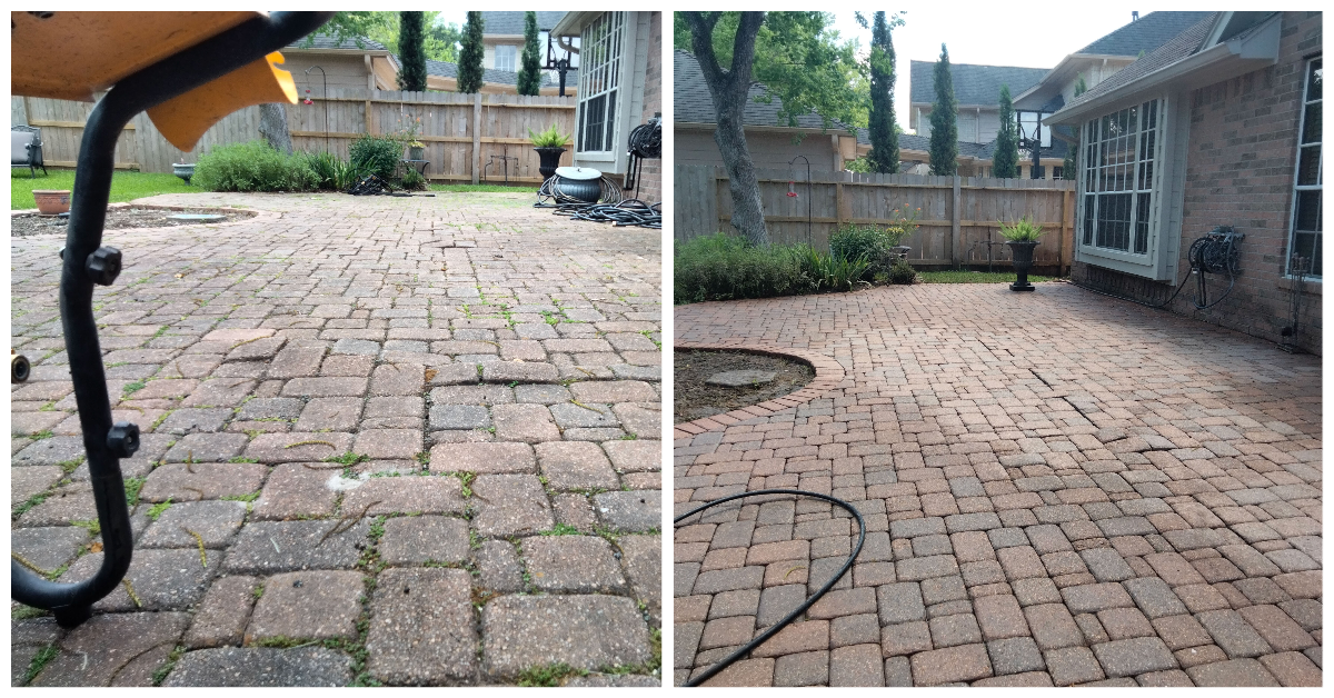 Brick paver backyard patio — Houston TX