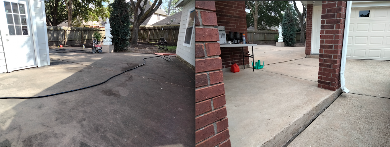 Entry patio and driveway area — Houston TX